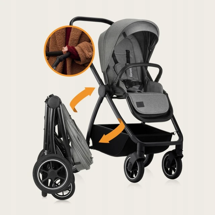 Универсальная коляска 2 в 1 Lionelo MERIL 2IN1 GREY STONE