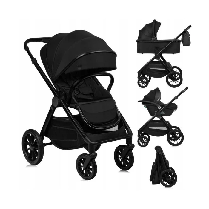Універсальний візочок 3 в 1 Lionelo LAYLA 3IN1 BLACK ONYX