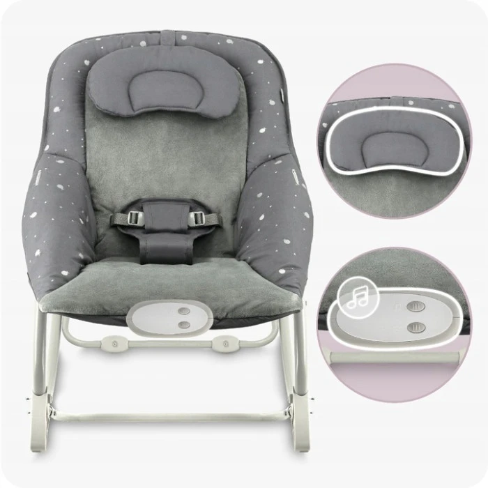 Кресло-качалка MoMi LAPIS Dark Grey