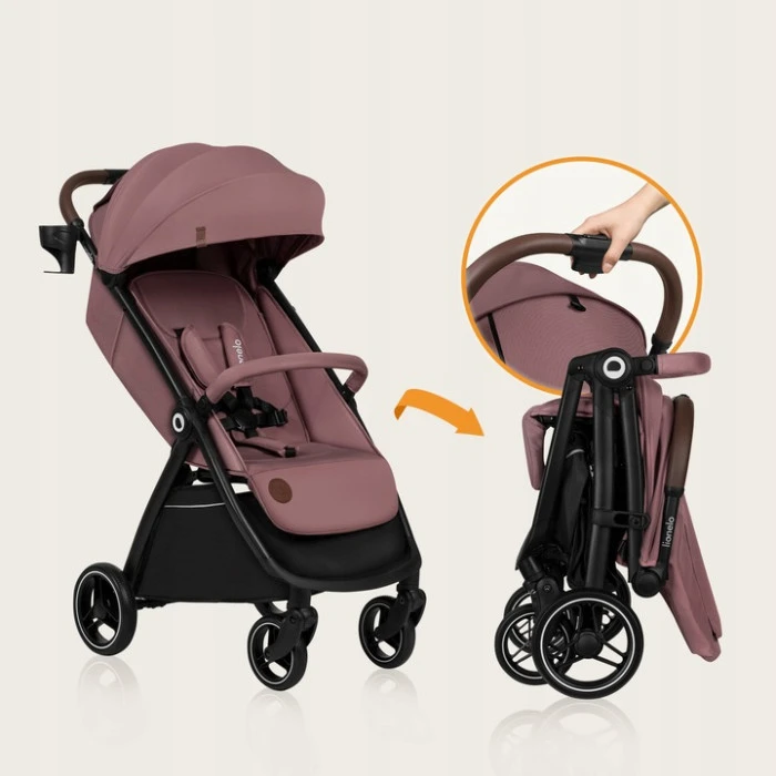 Прогулянковий візок Lionelo INGRID PINK MUAVE