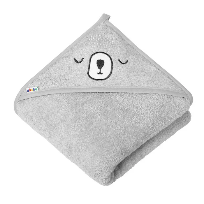 Рушник з капюшоном Ведмедик, 100x100 см Akuku A0662