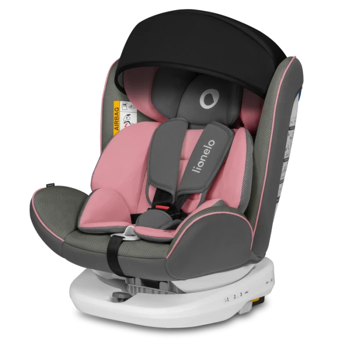 Дитяче автокрісло Lionelo BASTIAAN PINK BABY (white base)
