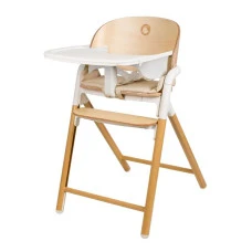 Стул для кормления Lionelo CELIA WHITE NATURAL WOOD
