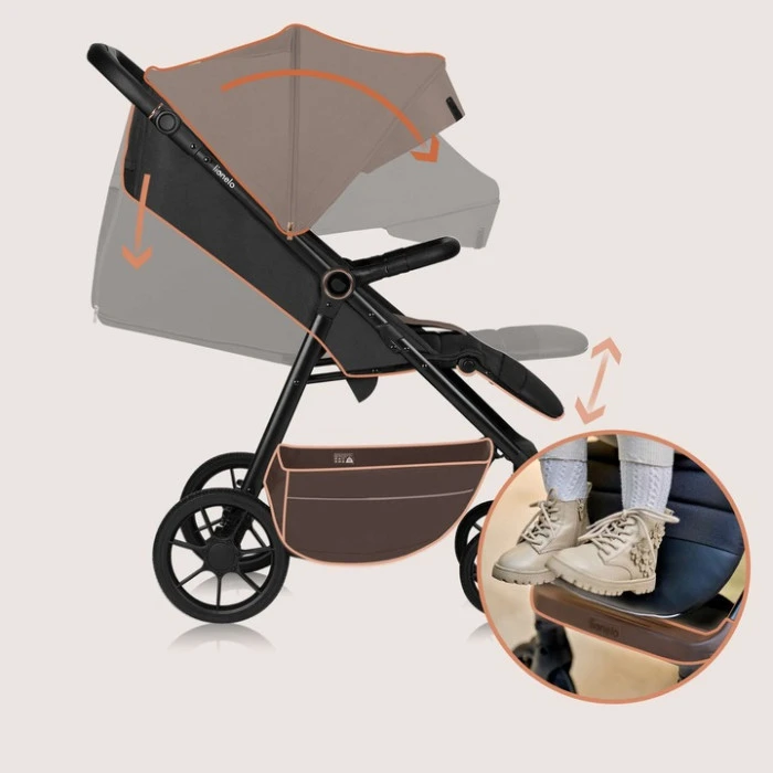 Прогулянковий візок Lionelo MIRA BEIGE SAND