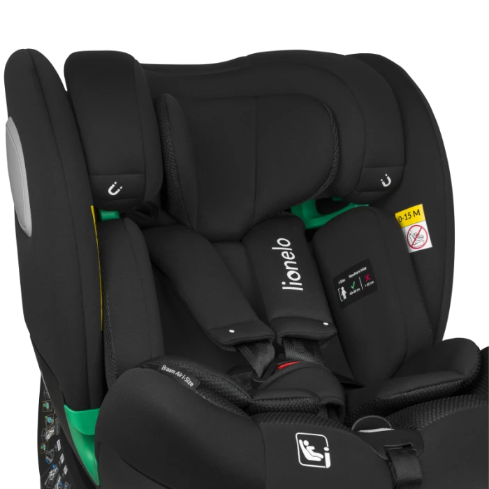 Дитяче автокрісло Lionelo BRAAM AIR I-SIZE BLACK CARBON