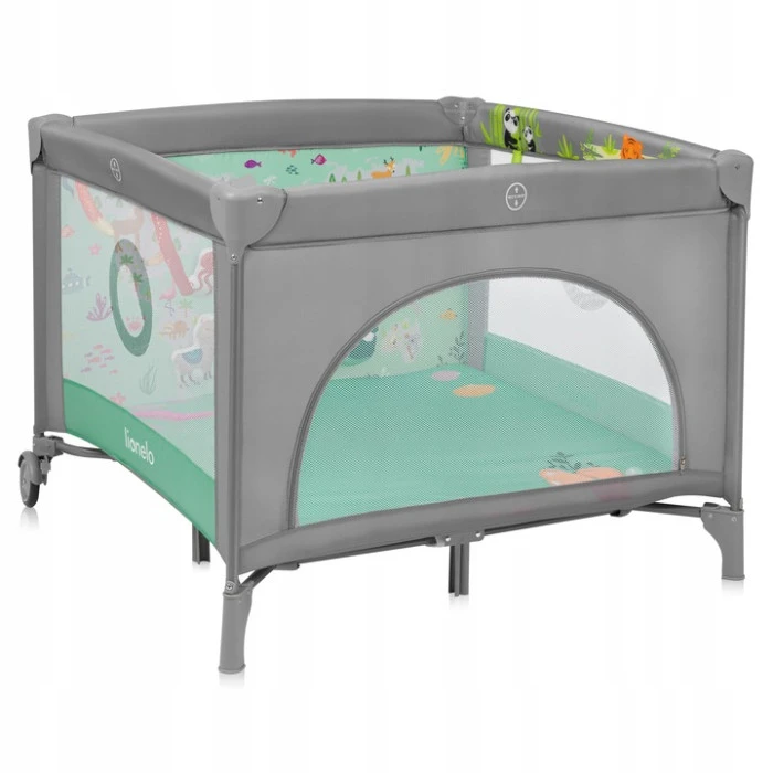 Манеж Lionelo MILLE PLUS GREY GREEN