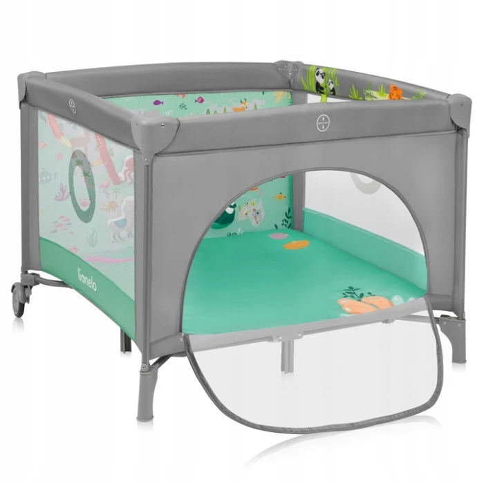 Манеж Lionelo MILLE PLUS GREY GREEN