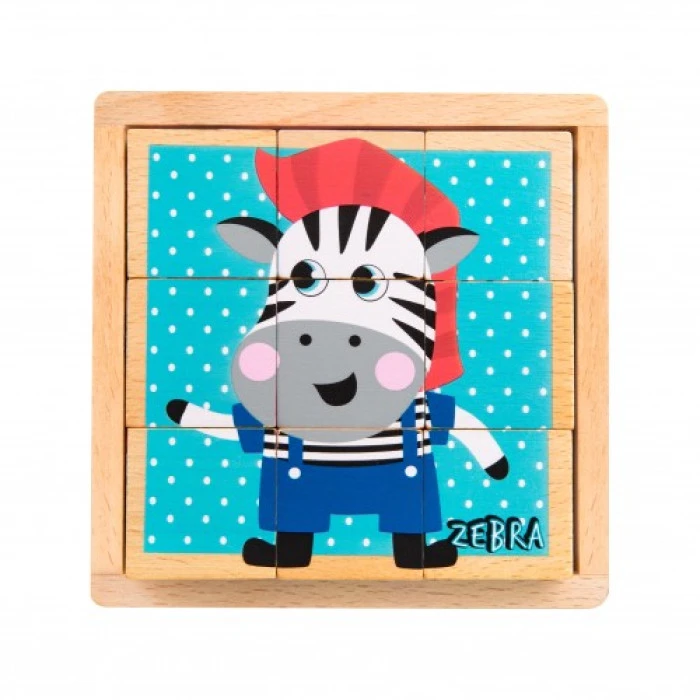 Учебные деревянные кубики Akuku A0612, 9шт.