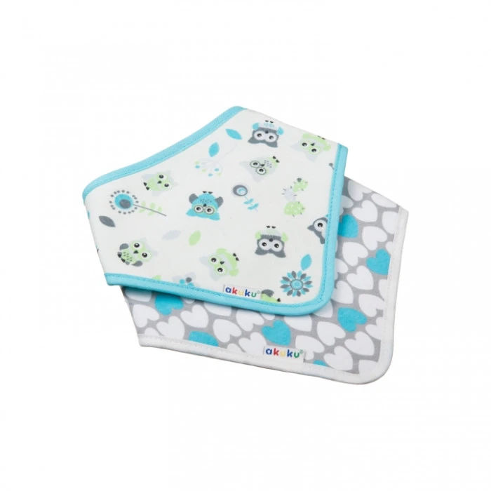 Нагрудник бандана Голубые Совы Akuku A1471