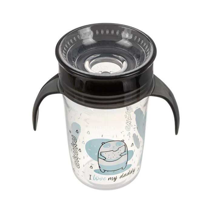 Чашка-непроливайка на 360°, тёмный Akuku A0671