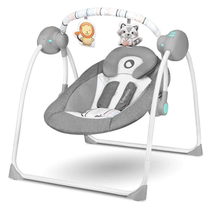 Детское кресло-качалка Lionelo RUBEN GREY TURQUOISE