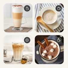 Спінювач молока MILKEE WOOD WHITE