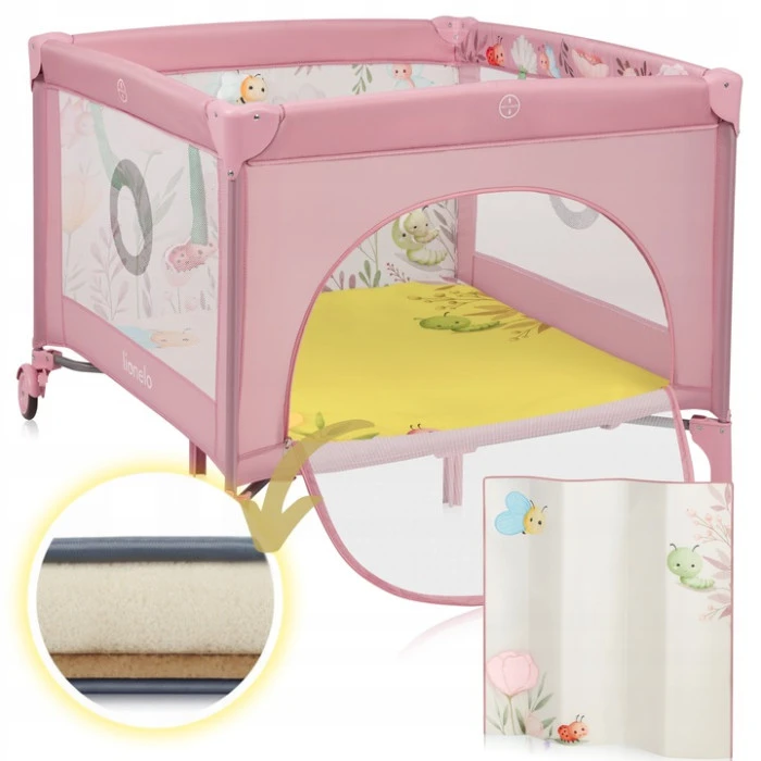 Манеж Lionelo MILLE PLUS PINK