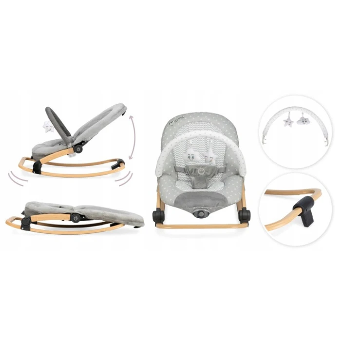 Кресло-качалка MoMi LUMIWOOD Grey