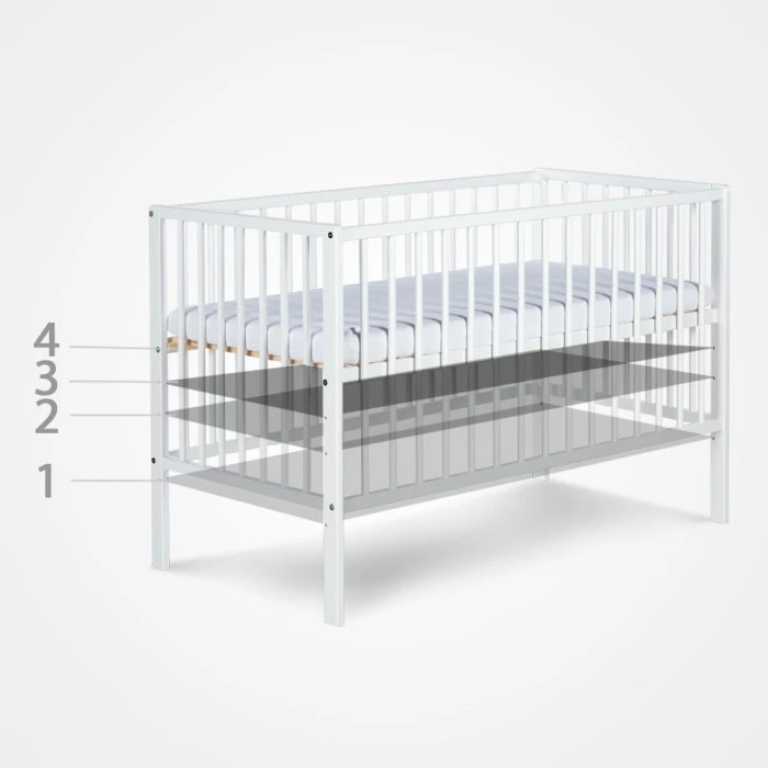 Дитяче ліжечко KLUPS FRANK White