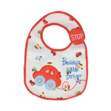 Хлопковый махровый нагрудник Машинка Akuku A0261