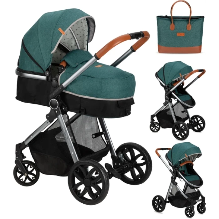Коляска універсальна 2 в 1 MoMi LIMURU 2in1 green