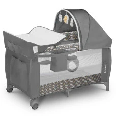 Ліжечко-манеж Lionelo SVEN PLUS GREY SCANDI