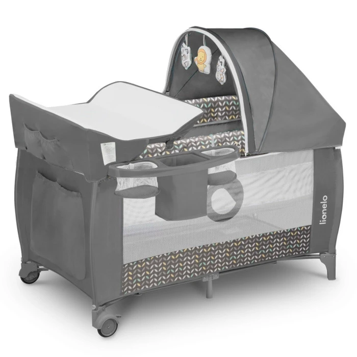 Кроватка-манеж Lionelo SVEN PLUS GREY SCANDI