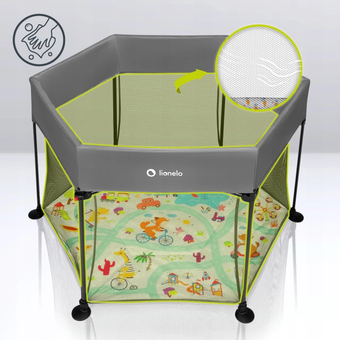 Манеж Lionelo ROEL PLUS GREY MULTICOLOR