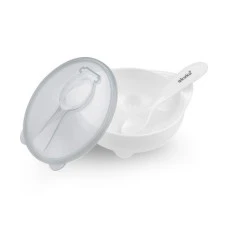 Миска с ложкой, белый Akuku A0424