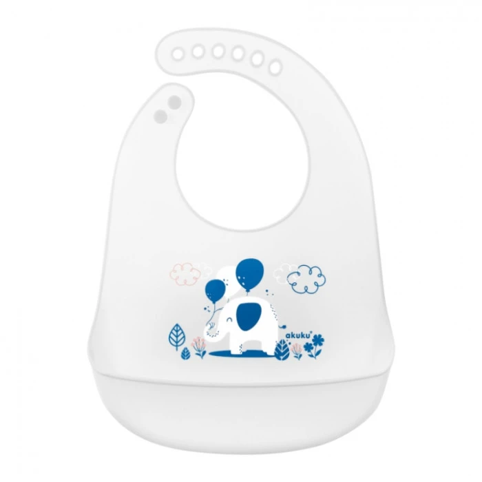 Силиконовый нагрудник Слон Akuku A0506