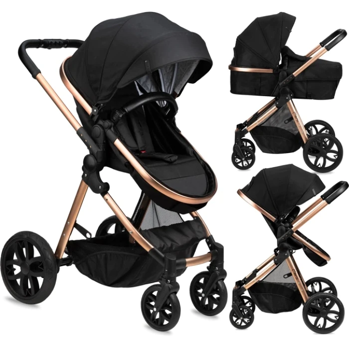 Коляска універсальна 2 в 1 MoMi LIMURU 2in1 black