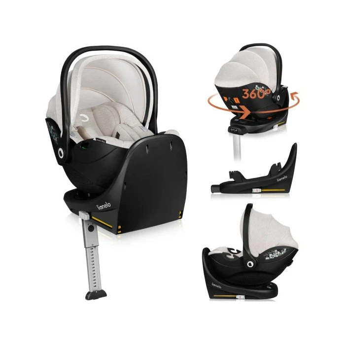 База с автокреслом Lionelo MOXIE I-SIZE SET BEIGE SAND