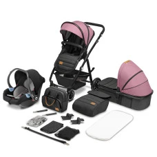Універсальний візочок 3 в 1 Lionelo AMBER PINK ROSE