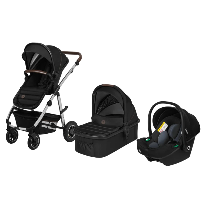 Универсальная коляска 3 в 1 Lionelo AMBER BLACK SILVER