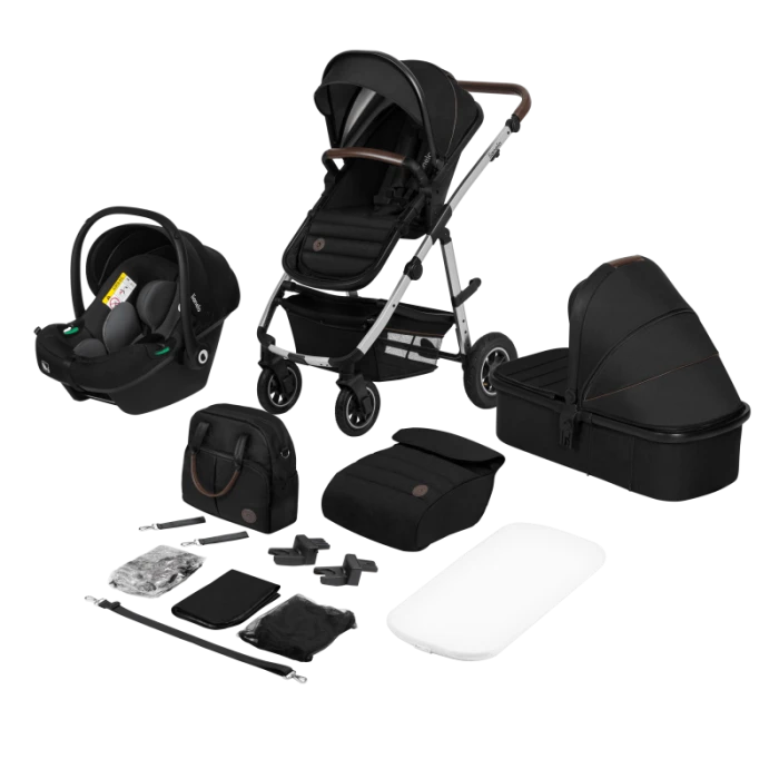 Универсальная коляска 3 в 1 Lionelo AMBER BLACK SILVER