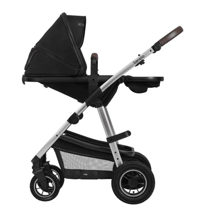 Универсальная коляска 3 в 1 Lionelo AMBER BLACK SILVER