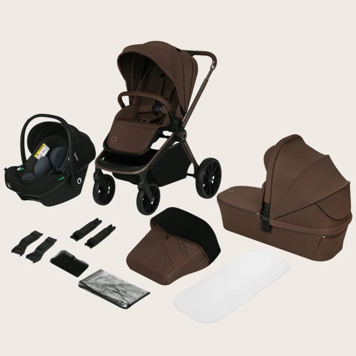 Универсальная коляска 3 в 1 Lionelo MIKA PLUS 3IN1 MOCHA MOUSSE