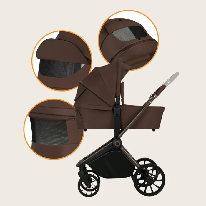 Универсальная коляска 3 в 1 Lionelo MIKA PLUS 3IN1 MOCHA MOUSSE