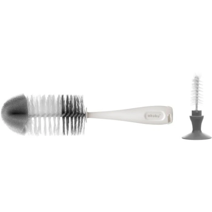 Щетка для бутылочек и сосок на присоске Akuku A0102