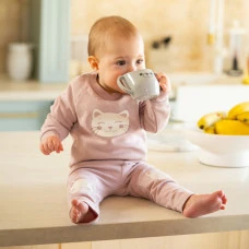 Наклонная чашка для обучения пить, Серая Akuku A0695