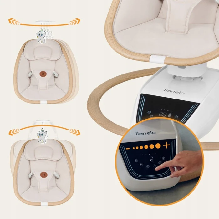 Кресло-качалка Lionelo OLIVIA BEIGE NATURAL