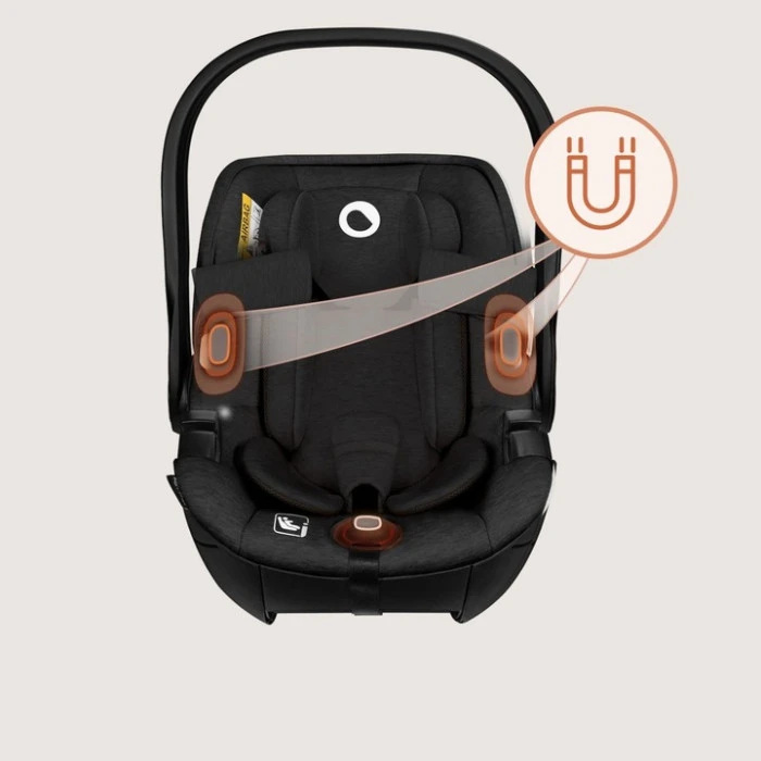 База с автокреслом Lionelo MOXIE I-SIZE SET BLACK CARBON