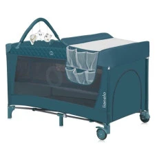 Ліжечко-манеж Lionelo FLOWER GREEN TURQUOISE