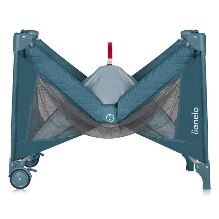 Ліжечко-манеж Lionelo FLOWER GREEN TURQUOISE
