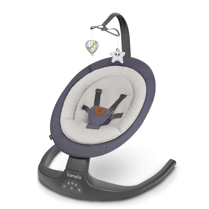 Шезлонг-качалка Lionelo RALF GREY GRAPHITE