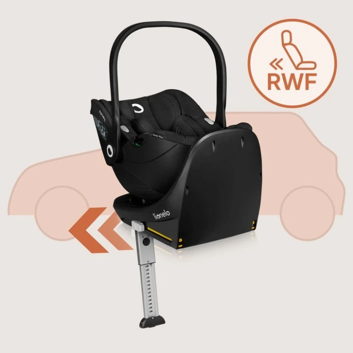 База с автокреслом Lionelo MOXIE I-SIZE SET BLACK CARBON