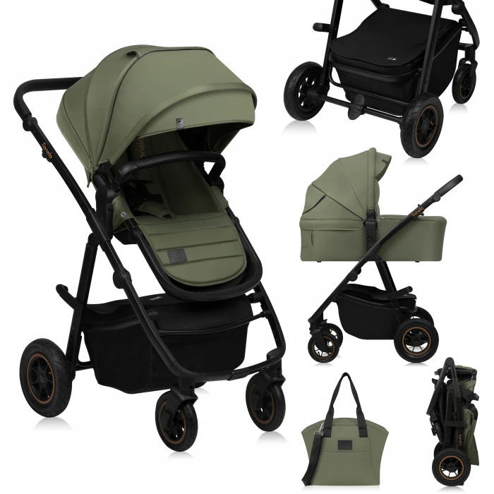Универсальная коляска 3 в 1 Lionelo AMBER PLUS GREEN FOREST