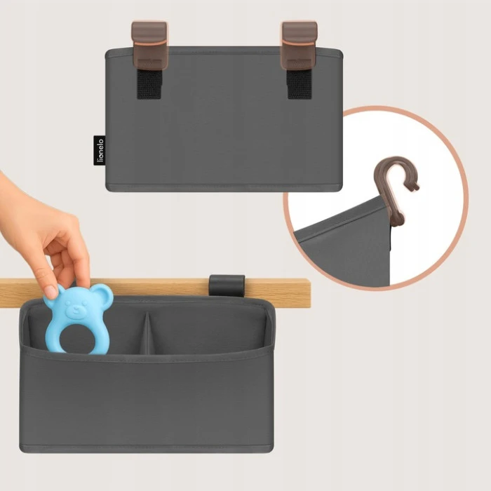 Органайзер для ліжечка Lionelo SIDEPOCKET SMALL GREY