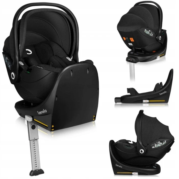 База с автокреслом Lionelo MOXIE I-SIZE SET BLACK CARBON