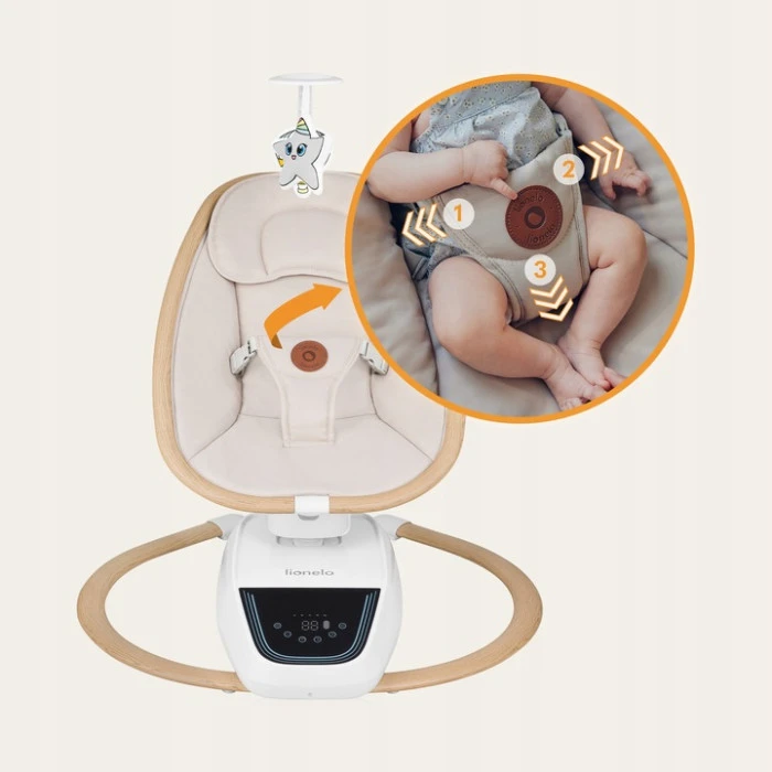 Кресло-качалка Lionelo OLIVIA BEIGE NATURAL