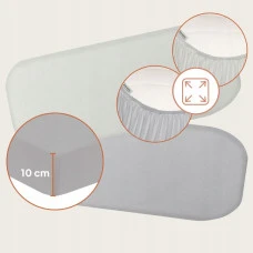 Простирадло Lionelo BAMBOO SHEET OFF WHITE GREY 70x28