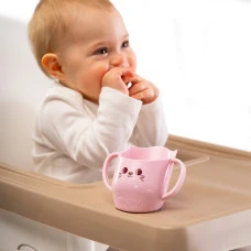 Наклонная чашка для обучения пить, Розовая Akuku A0696
