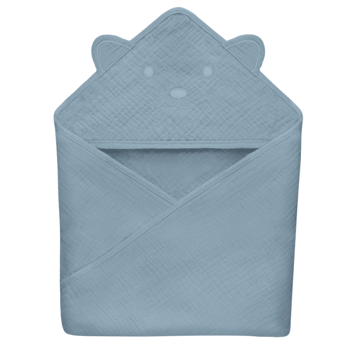 Полотенце Lionelo MUSLIN HOODED TOWEL GREY SKY