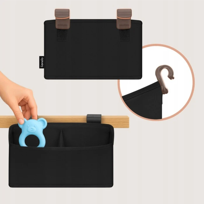 Органайзер для ліжечка Lionelo SIDEPOCKET SMALL BLACK